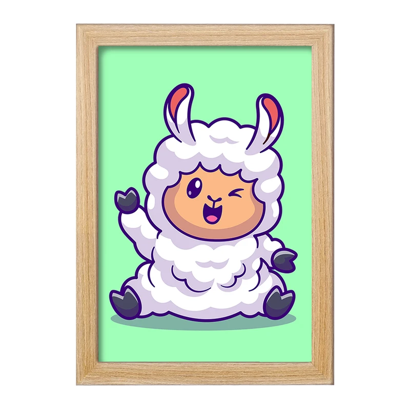 تابلو خندالو مدل حیوانات بامزه گوسفند کد 25398