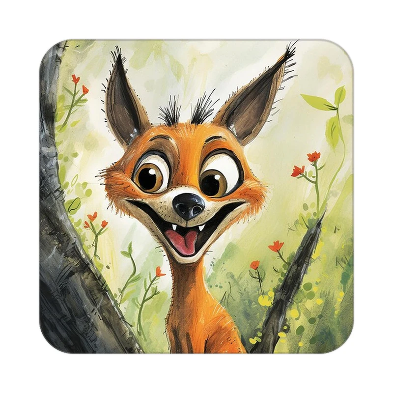 زیر لیوانی کاکتی طرح حیوانات کارتونی مدل mp27767