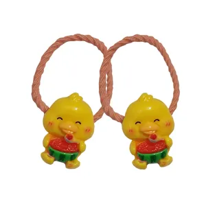 کش مو دخترانه طرح جوجه با هندوانه کد 170171 مجموعه 2 عددی 