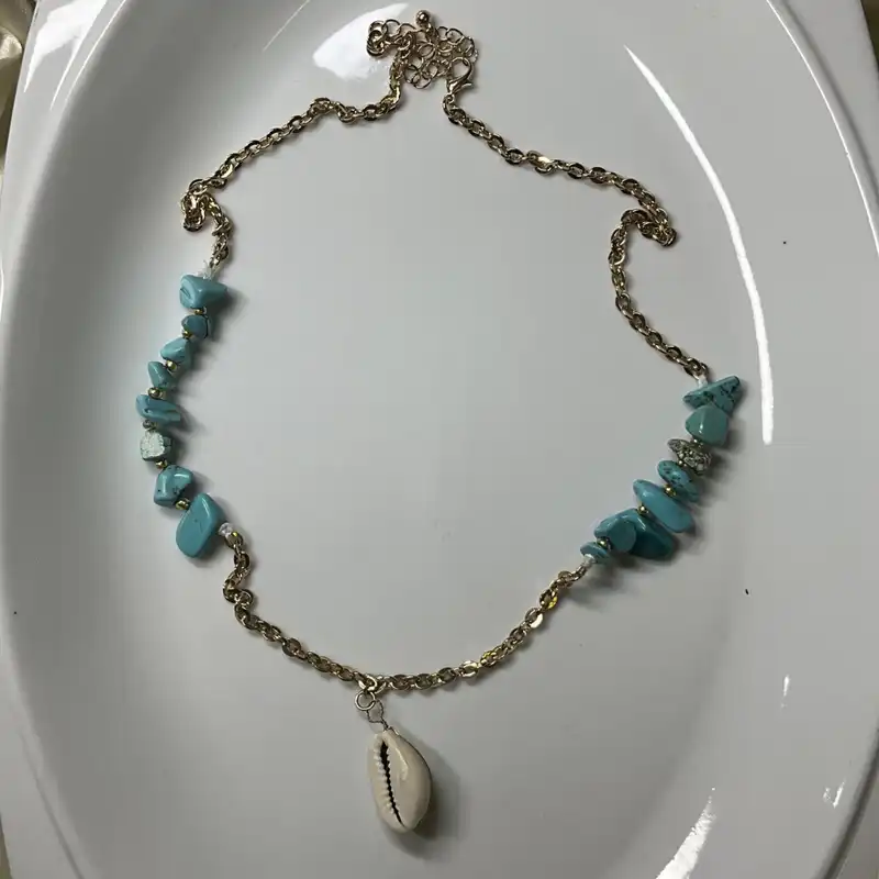 گردنبند زنانه سی اند ای مدل فیروزه