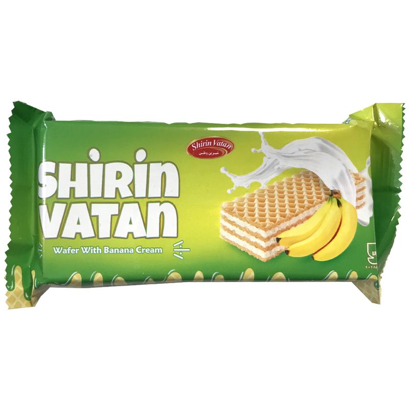 ویفر کرم دار موزی شیرین وطن - 60 گرم