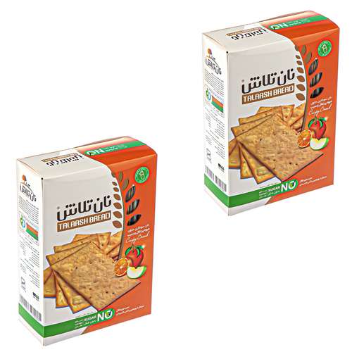 بیسکویت رژیمی حاوی پرتقال و سیب تلاش - 400 گرم بسته 2 عددی