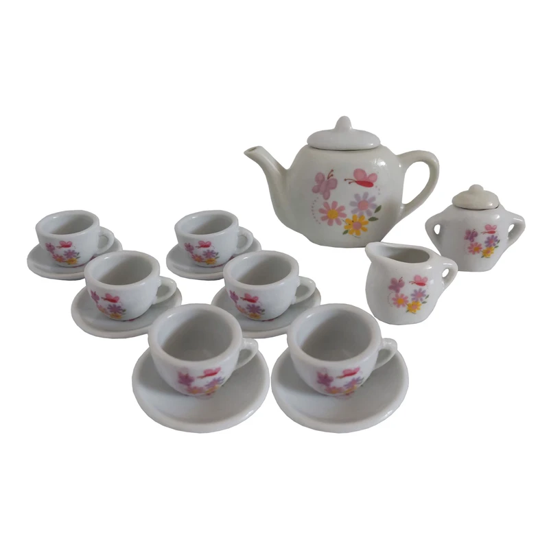 اسباب بازی مدل سرویس چای خوری چینی مجموعه 15 عددی