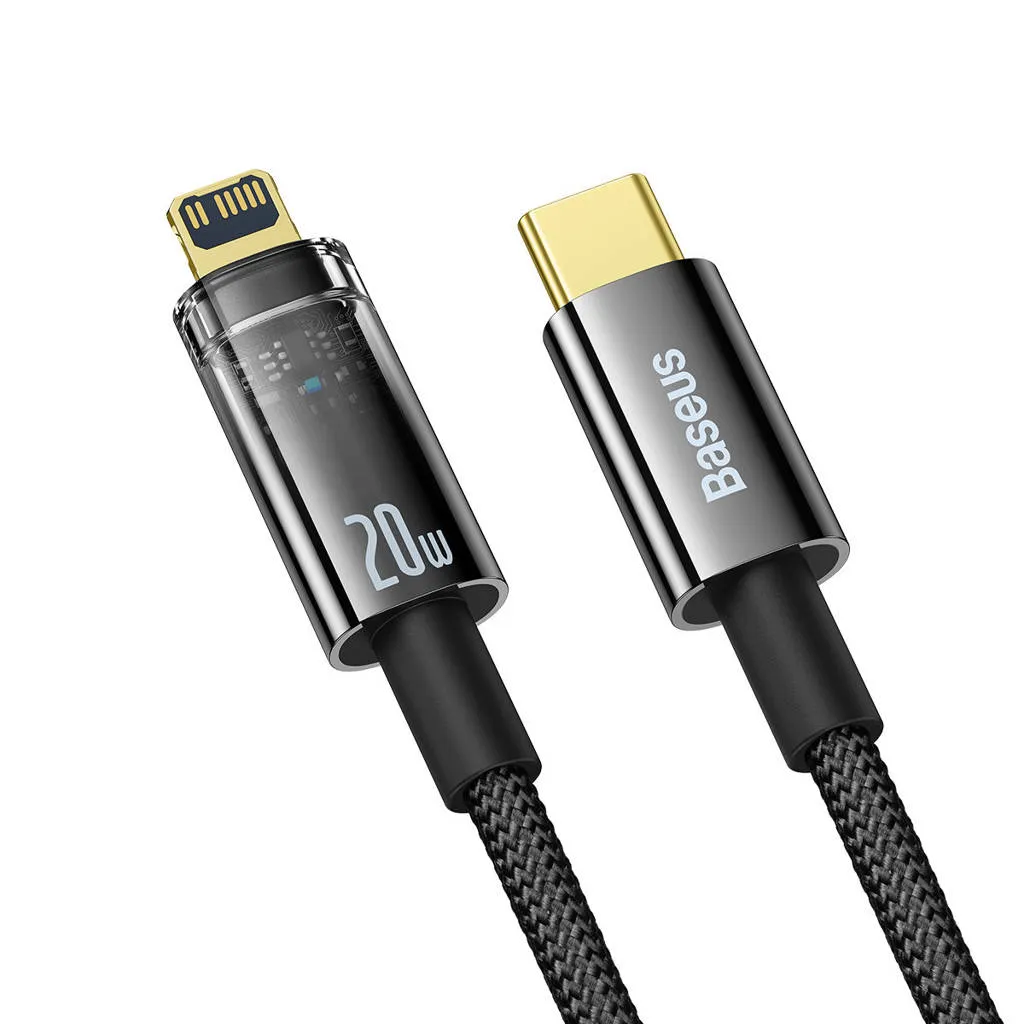 کابل تبدیل USB-C به لایتنینگ بیسوس مدل Auto Power-Off طول 2 متر