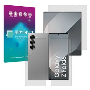 Glass Pro Resistant model Matte screen protector suitable for Samsung Galaxy Z Fold 6 mobile phone along with back protector