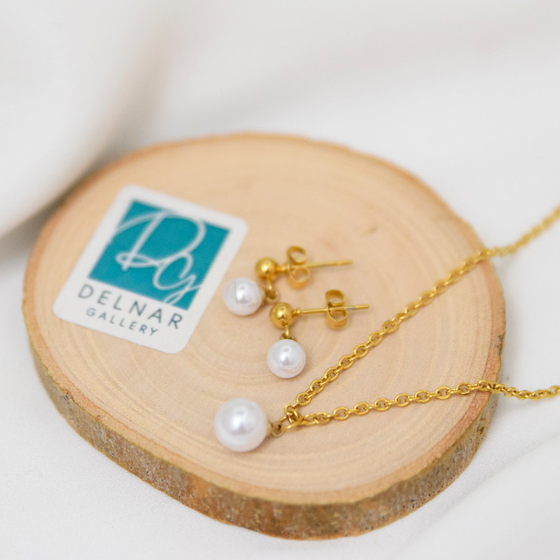 نیم ست زنانه دلنار گالری مدل مروارید سنگی نیم ست زنانه دلنار گالری مدل مروارید سنگی