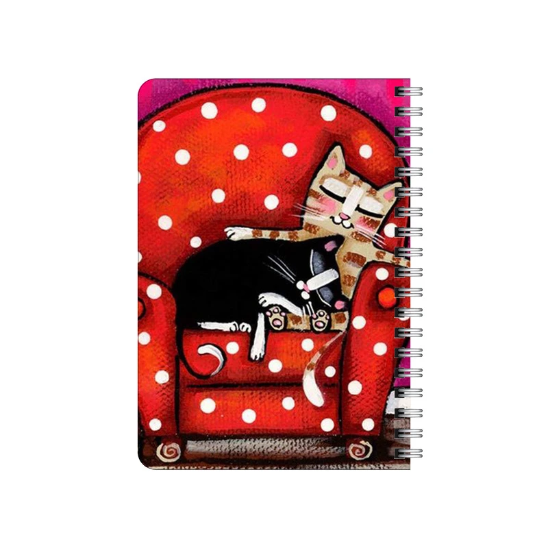 دفترچه یادداشت بامبیلیپ مدل چوبی طرح گربه روی مبل نشیمن کد 6773350