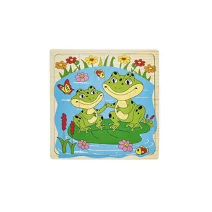 پازل 16 تکه کودک طرح مراحل رشد قورباغه