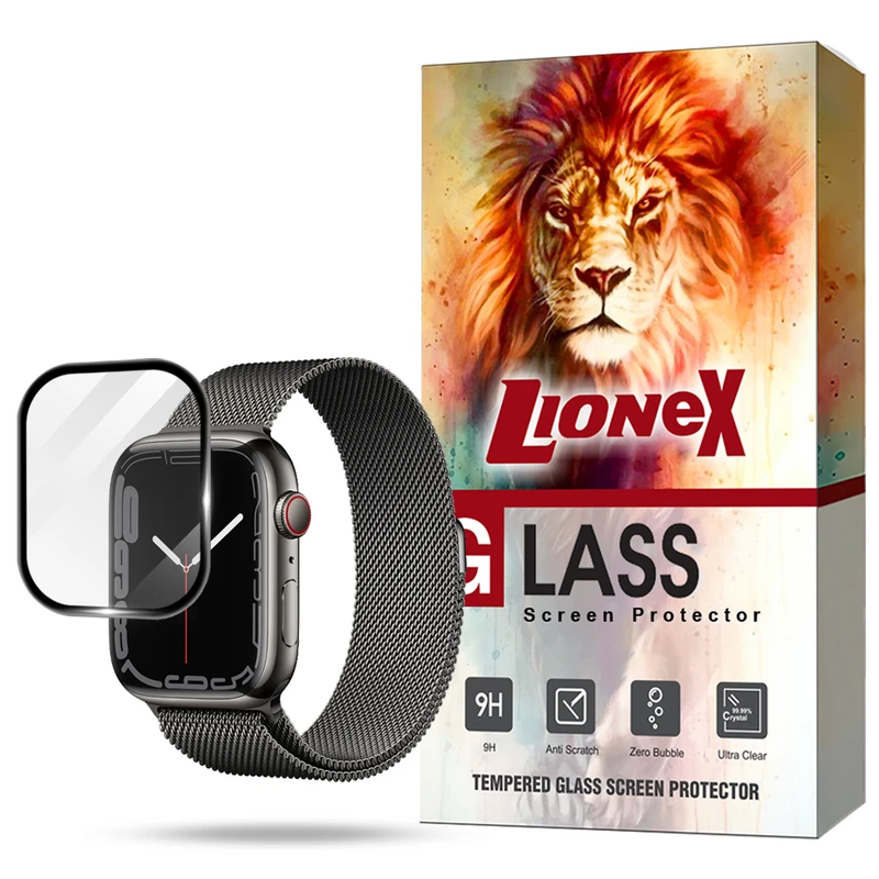 محافظ صفحه نمایش لایونکس مدل PMML20 مناسب برای اپل واچ  Watch Series 7 / Series 8 / Series 9 45 mm