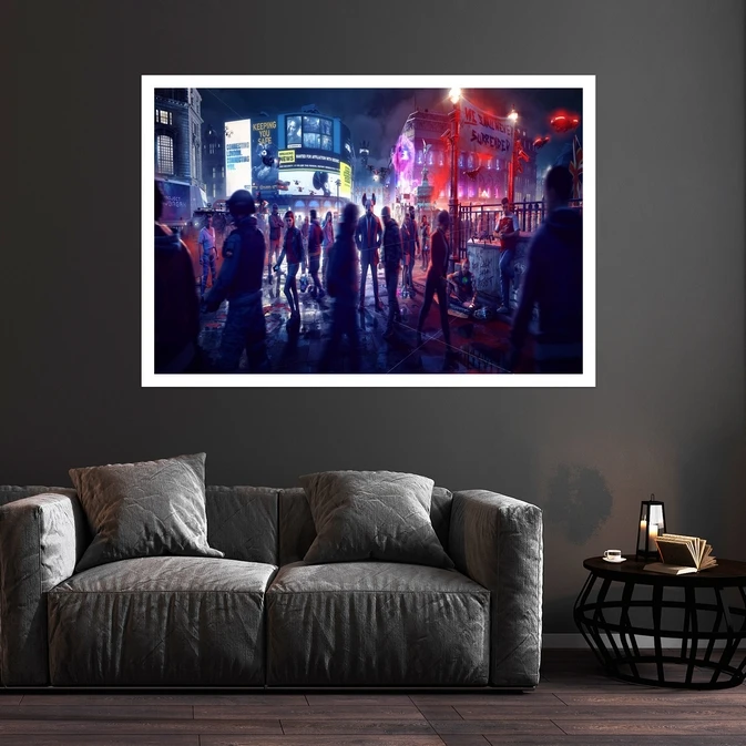 تابلو بکلیت طرح بازی Watch Dogs: Legion مدل قاب شاسی W-s8903