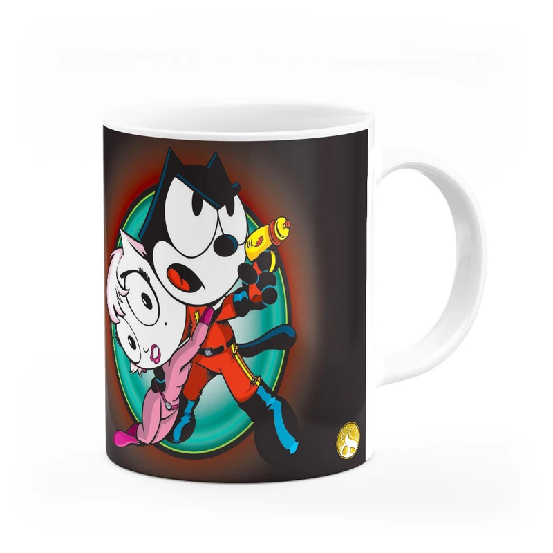 ماگ هومرو طرح انیمیشن گربه ملوس مدل MG3802