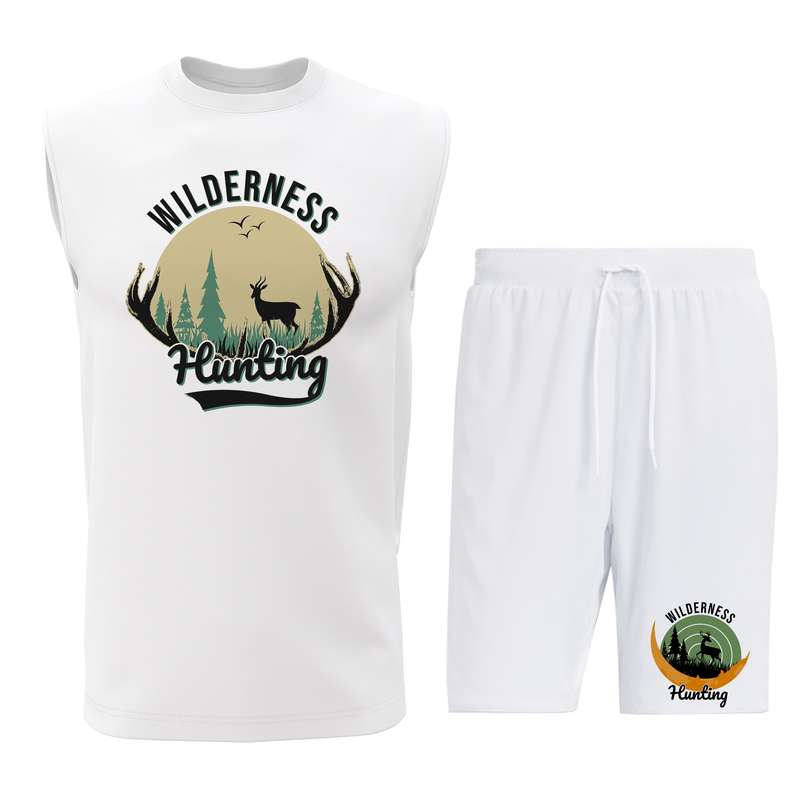 ست تاپ و شلوارک مردانه مدل H036W