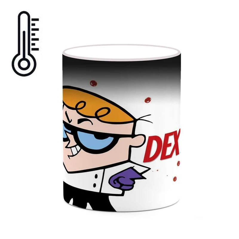 ماگ حرارتی کاکتی مدل کارتون Dexter's Laboratory کد mgh22466