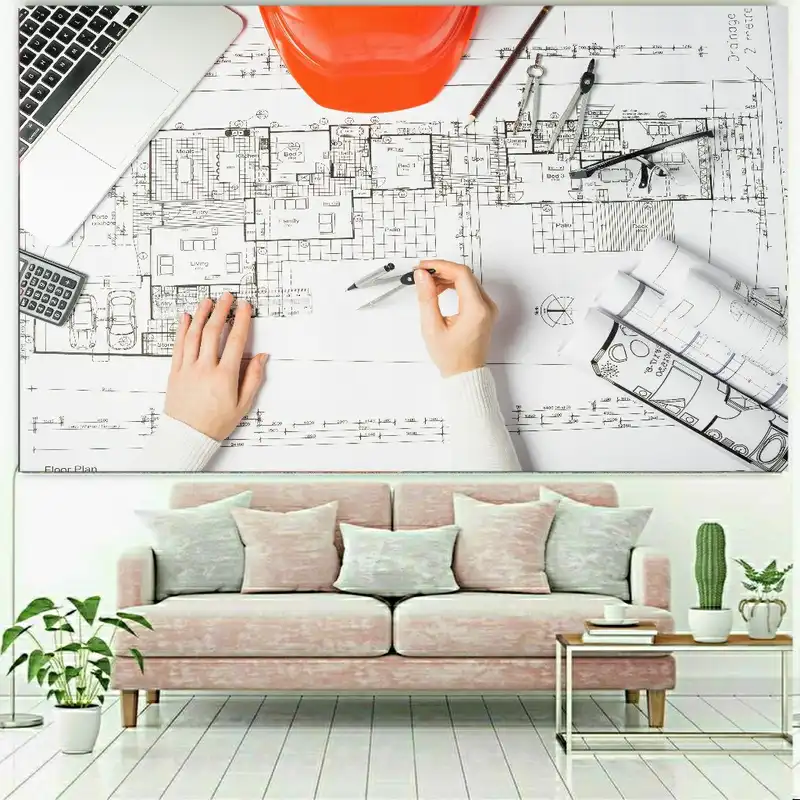 پوستر پارچه ای طرح مهندسی ساختمان مدل SDP4063