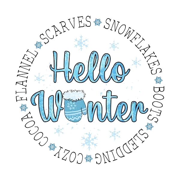 استیکر پارچه و لباس پاد آفرین طرح زمستان کد 3683