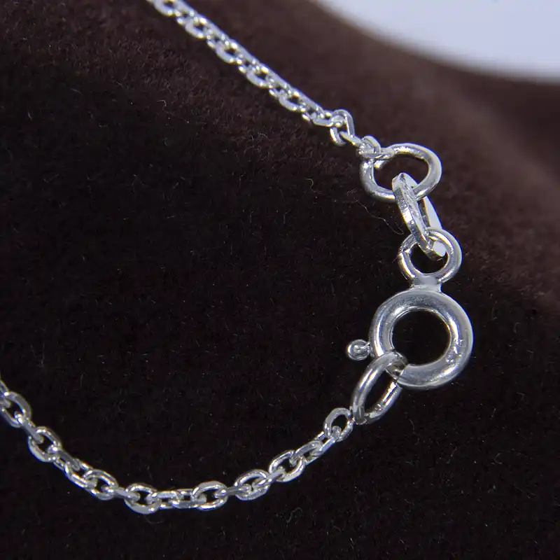 زنجیر نقره زنانه بازرگانی میلادی مدل کابلی کد ZR_004