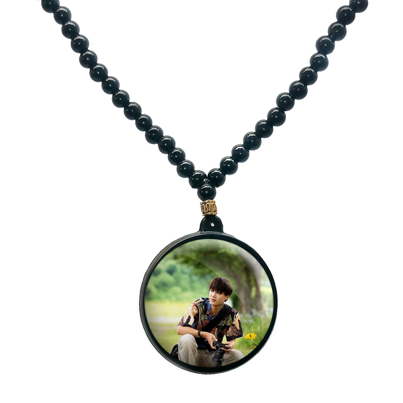 گردنبند پرمانه طرح exo کد pmd.14109 مدل دو طرفه