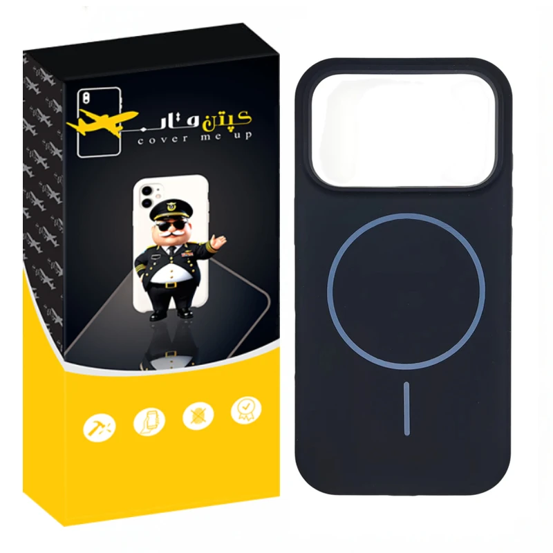 کاور کپتن قاب مدل سیلیکونی پاک کنی مگ سیف دار مناسب برای گوشی موبایل اپل iPhone 17 Pro Max