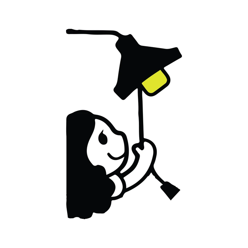 استیکر لپ تاپ طرح دخترک کد 351