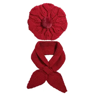 ست کلاه و شال گردن بافتنی مدل l1397