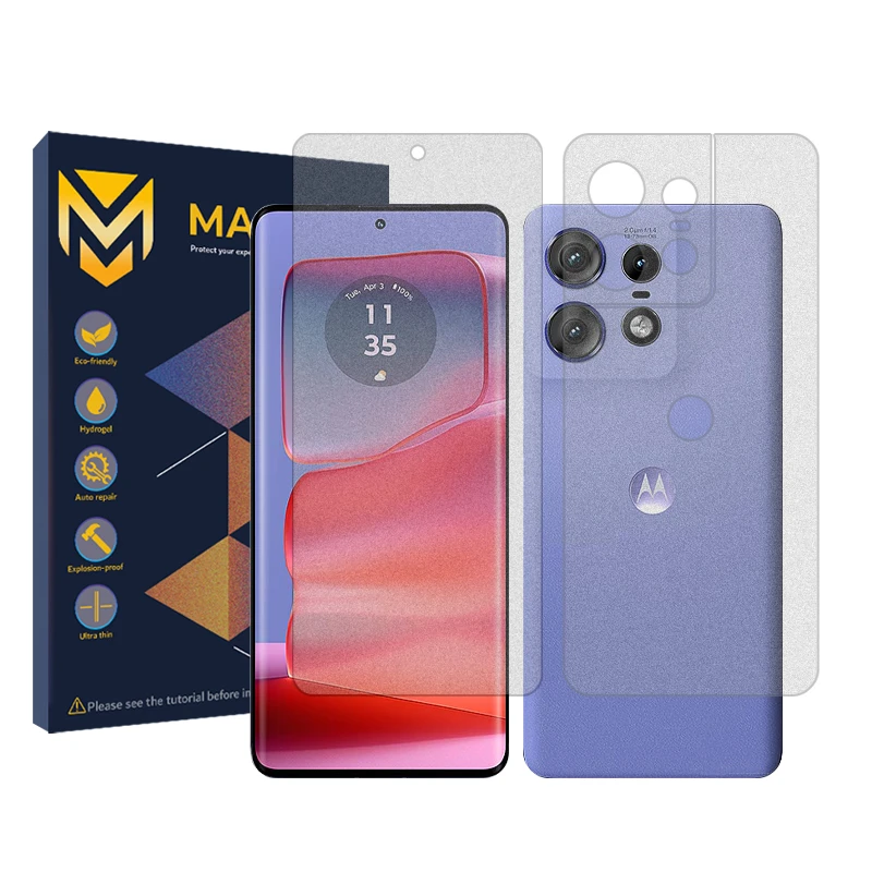 محافظ صفحه نمایش مات مستر مدل Resistant مناسب برای گوشی موبایل موتورولا Edge 50 Pro به همراه محافظ پشت گوشی