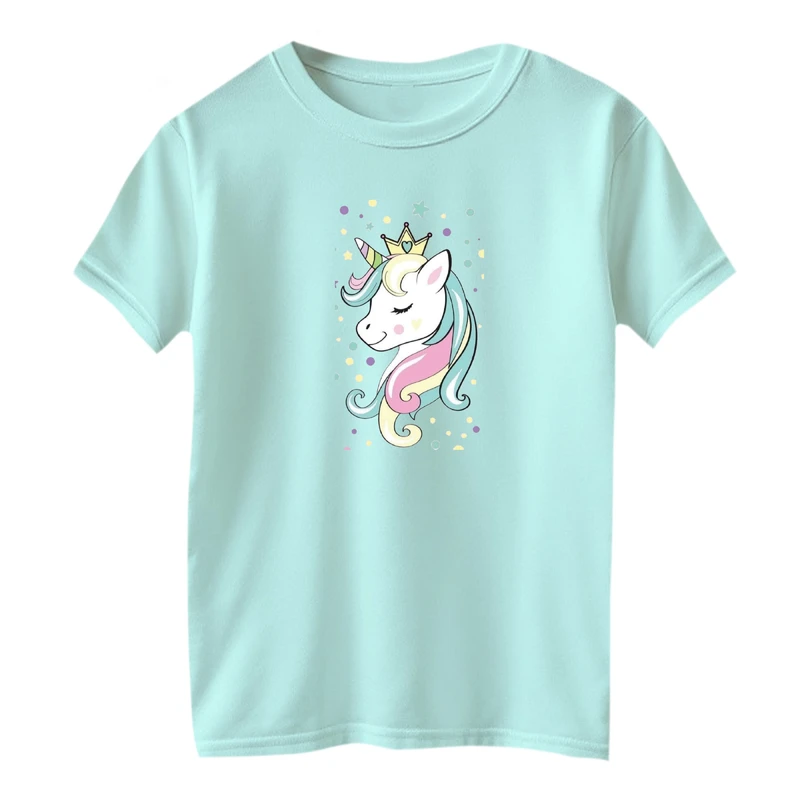 تی شرت آستین کوتاه بچگانه مدل یونیکورن کد ۲۴