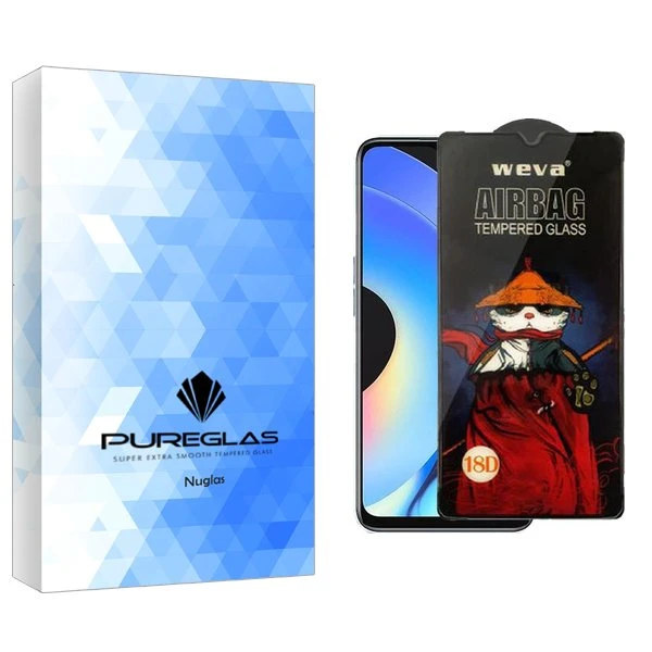 محافظ صفحه نمایش پیور گلس مدل NueGlas Airbag مناسب برای گوشی موبایل ریلمی 10s