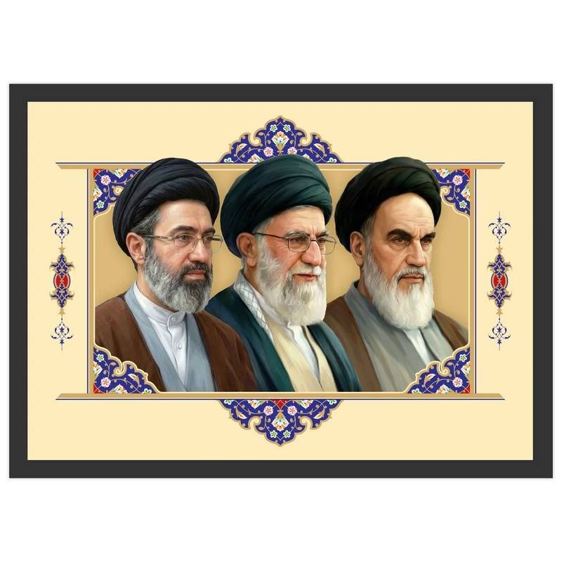 تابلو بکلیت طرح رهبر شهید حضرت آیت الله سیدعلی خامنه ای مدل DY1192 فریم مشکی
