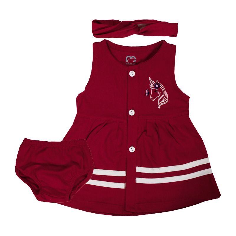 ست 3 تکه لباس نوزادی آدمک مدل پونی کد 126800 رنگ قرمز -  - 3