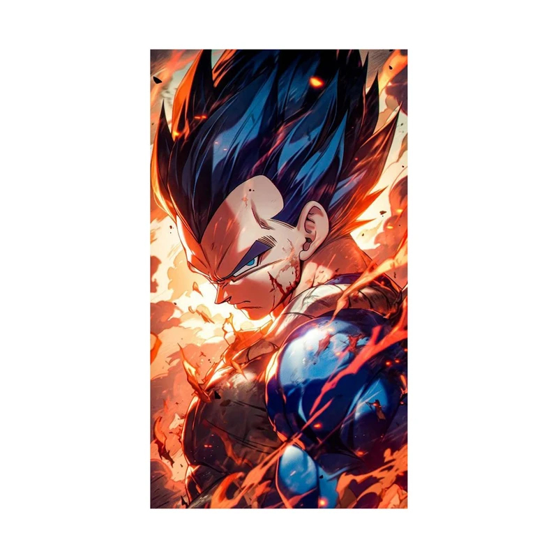 استیکر لپ تاپ و موبایل مدل انیمه طرح دراگون بال وجیتا Dragon ball Vegeta کد 3873