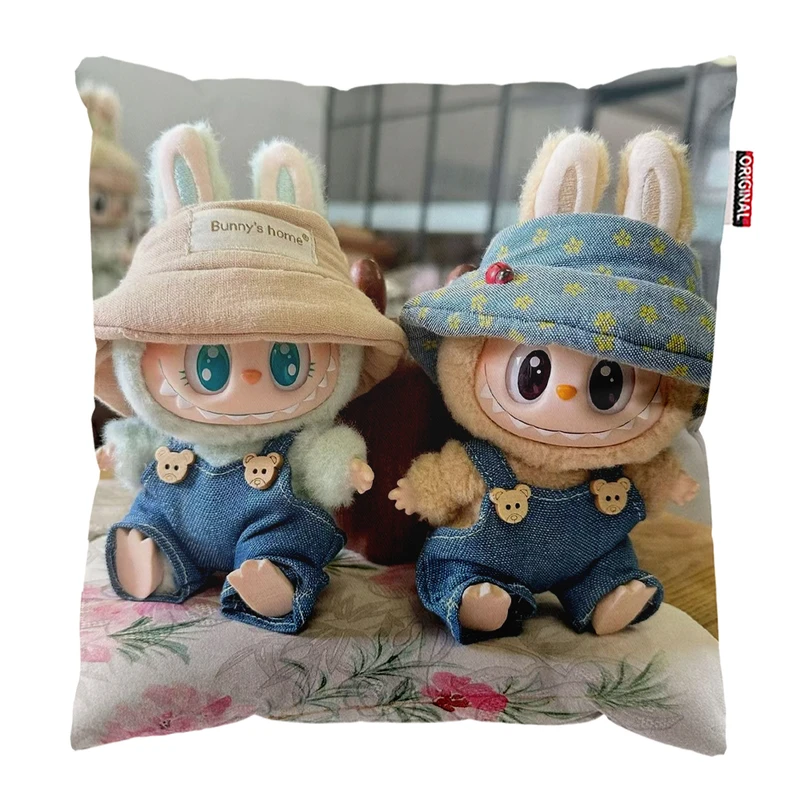 کوسن پاد آفرین مدل عروسک لبوبو کد PK401806 سایز 40*40 سانتی متر