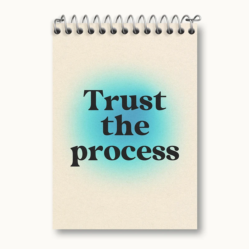 دفتر یادداشت 50 برگ خندالو طرح Trust The Process کد N2342