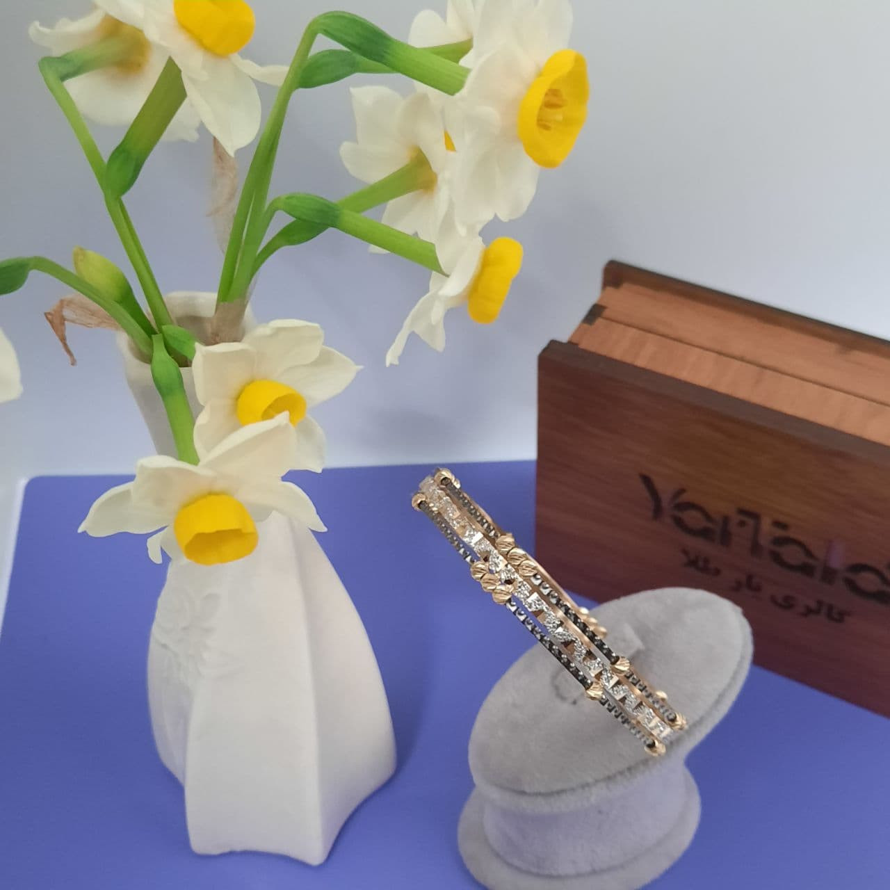 النگو طلا 18 عیار زنانه گالری یارطلا مدل 12 کد AL45-W-2 النگو طلا 18 عیار زنانه گالری یارطلا مدل 12 کد AL45-W-2