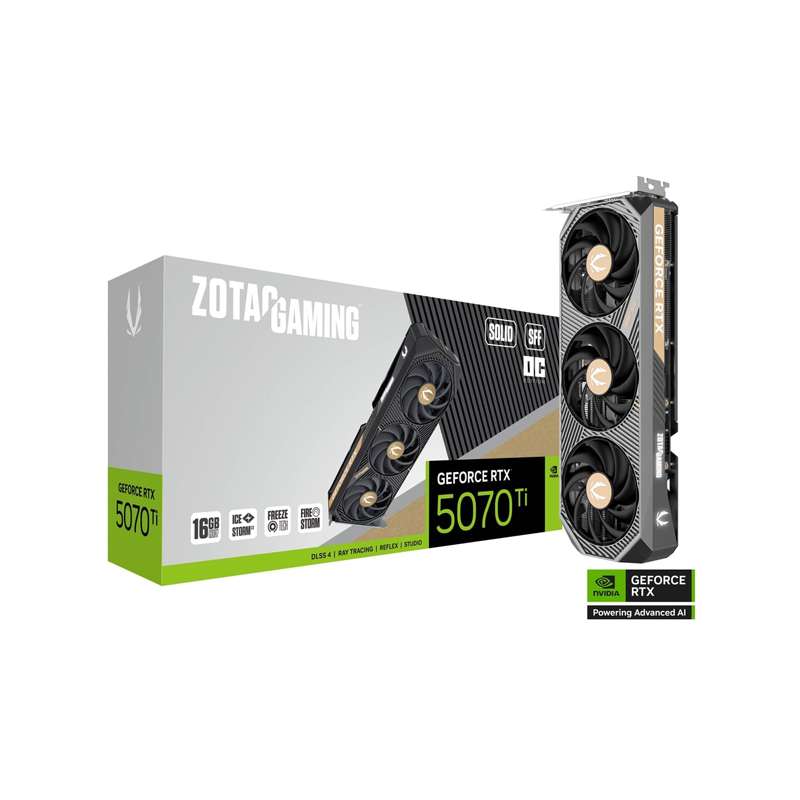 کارت گرافیک مبتنی بر NVIDIA زوتک مدل RTX 5070 Ti SOLID SFF OC 16GB کارت گرافیک مبتنی بر NVIDIA زوتک مدل RTX 5070 Ti SOLID SFF OC 16GB