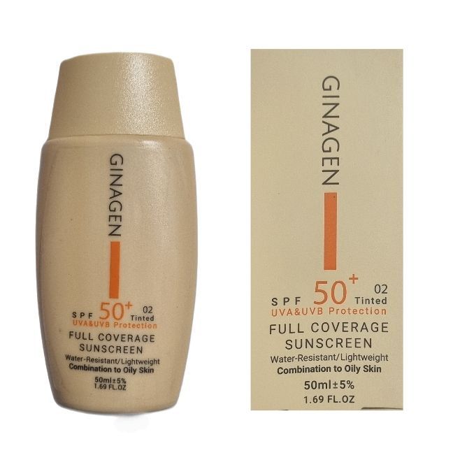 کرم ضد آفتاب رنگی ژیناژن SPF 50 مدل 02 ‌مناسب پوست‌های چرب حجم 50 میلی‌لیتر -  - 2