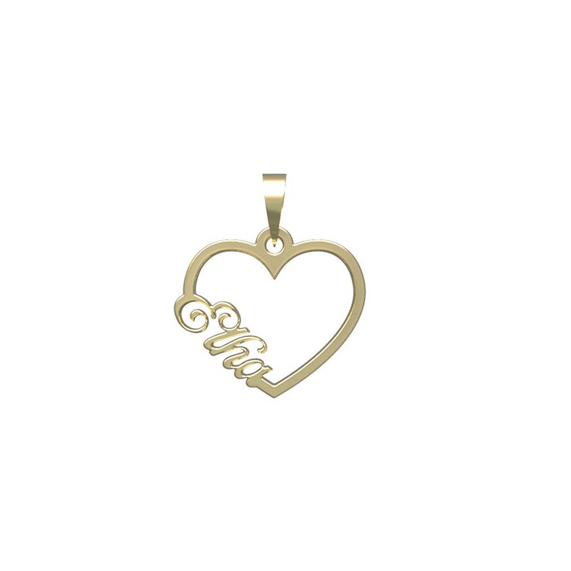 آویز گردنبند طلا 18 عیار زنانه مدوپد مدل اسم الها elha کد PB1-10320