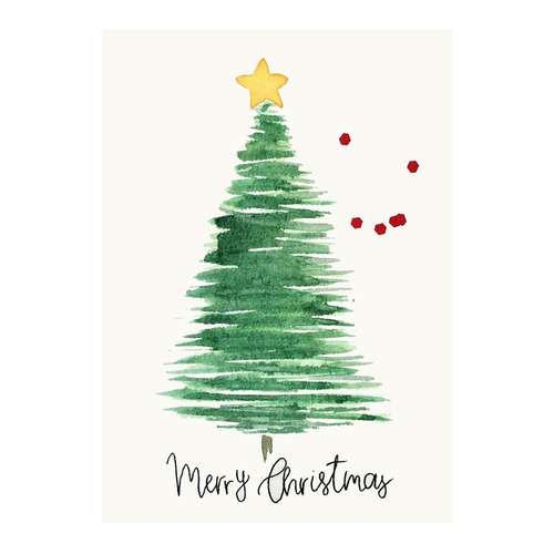 کارت پستال کاف پستال طرح تبریک کریسمس کد Kaf_C1002