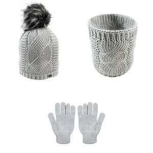 ست کلاه و شال گردن و دستکش بچگانه اندلس مدل 165003