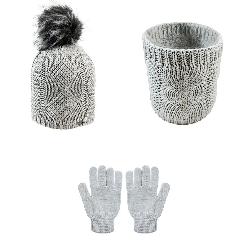 ست کلاه و شال گردن و دستکش بچگانه اندلس مدل 165003