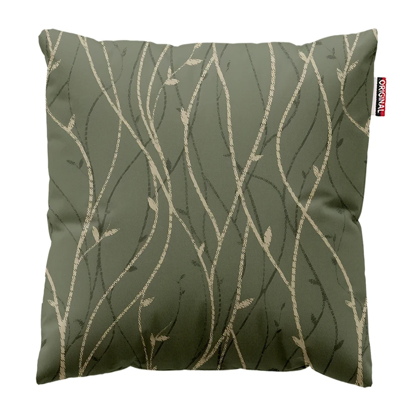 کوسن پاد آفرین مدل مینیمال طرح گل و برگ کد PK303585 سایز 30*30 سانتی متر