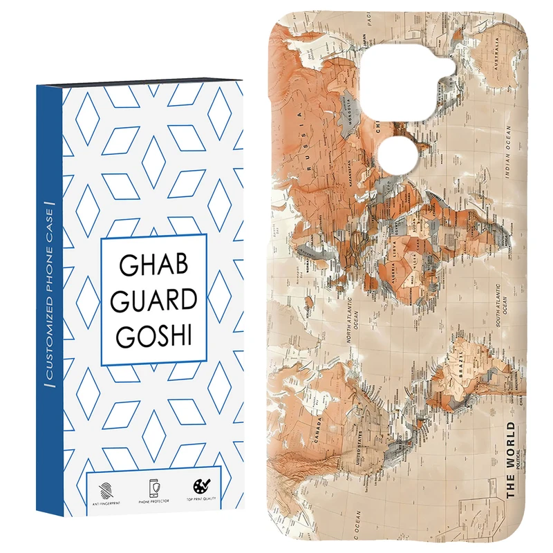 کاور قاب گارد گوشی طرح نقشه کد Dimo-081 مناسب برای گوشی موبایل شیائومی Redmi Note 9 4G