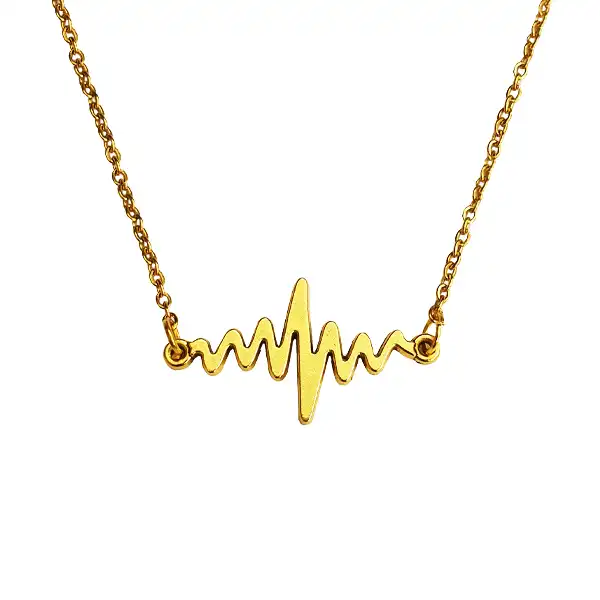 گردنبند زنانه مدل ضربان قلب کد GZ 65