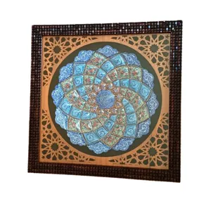 بشقاب میناکاری مسی کد D650