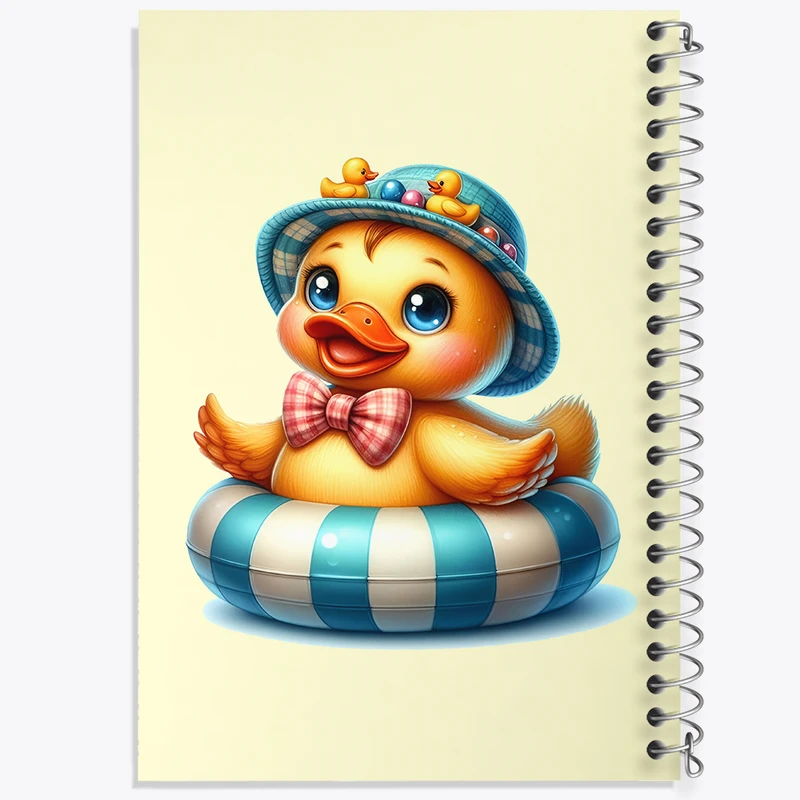 دفتر ژورنال نویسی 50 برگ خندالو مدل نقطه ای طرح اردک بامزه کد N5559