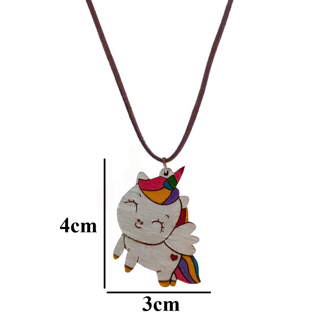 گردنبند دخترانه مدل یونیکورن خندان کد 2021-12