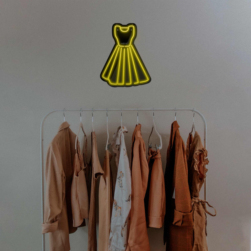 چراغ دیواری نئون دیزاین طرح Women-Clothes-BL_YL