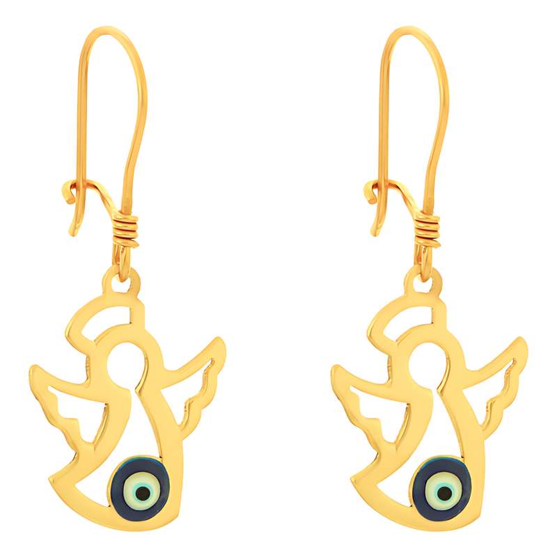 گوشواره طلا 18 عیار دخترانه هور گالری مدل AKE125