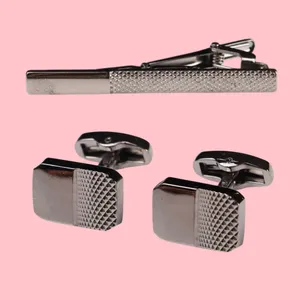 ست دکمه سردست و گیره کراوات مردانه نسن مدل ND10