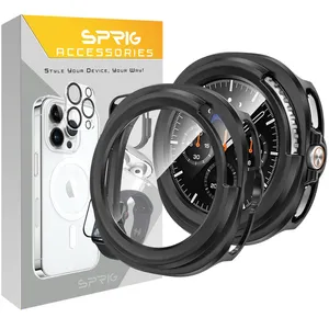 کاور اسپریگ مدل HD PCGLS مناسب برای ساعت هوشمند سامسونگ Galaxy Watch 8 Classic 46mm به همراه محافظ صفحه نمایش