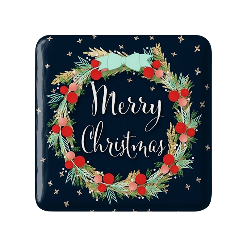 مگنت خندالو طرح کریسمس Christmas  مدل مربعی کد 22166